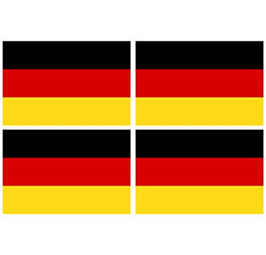 Supstick Lot de 4 Autocollants Stickers Drapeau de Pays Nation Allemagne Format 12x8cm