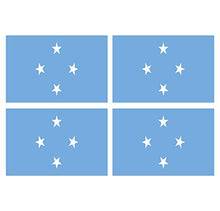 Supstick Lot de 4 Autocollants Stickers Drapeau de Pays Nation états fédérés de micronésie Format 12x8cm