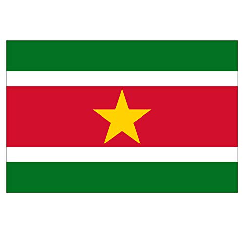 Panneau Rigide Format 18x12cm Drapeau de Pays Nation Suriname épaisseur 3mm