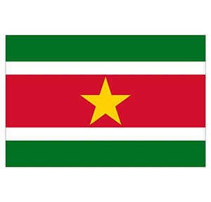 Supstick Lot de 4 Autocollants Stickers Drapeau de Pays Nation Suriname Format 3x2cm