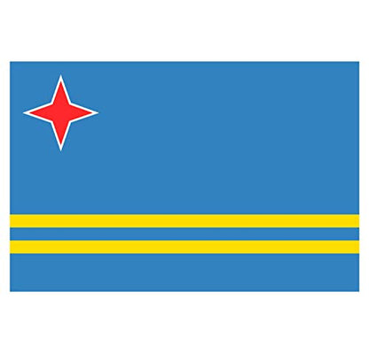 Panneau Rigide Format 15x10cm Drapeau de Pays Nation Le Aruba épaisseur 3mm