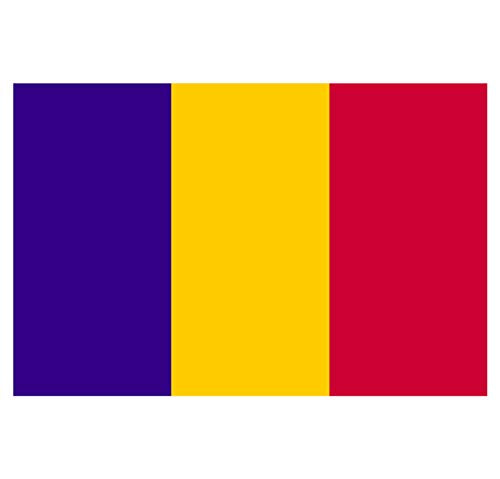Panneau Rigide Format 18x12cm Drapeau de Pays Nation Tchad épaisseur 3mm