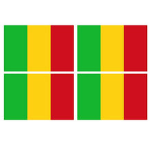 Supstick Lot de 4 Autocollants Stickers Drapeau de Pays Nation Mali Format 12x8cm