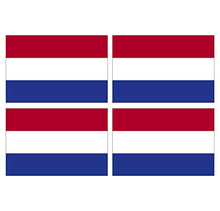 Supstick Lot de 4 Autocollants Stickers Drapeau de Pays Nation Hollande Format 6x4cm