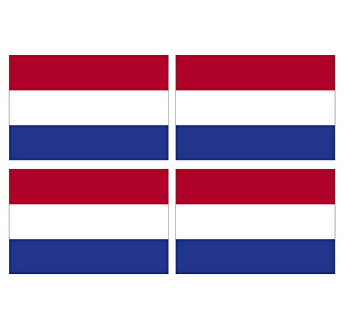 Supstick Lot de 4 Autocollants Stickers Drapeau de Pays Nation Hollande Format 12x8cm