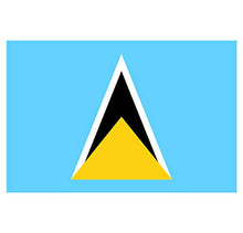 Panneau Rigide Format 18x12cm Drapeau de Pays Nation Sainte-Lucie épaisseur 3mm