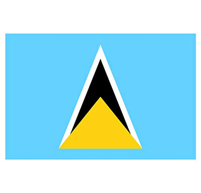 Panneau Rigide Format 18x12cm Drapeau de Pays Nation Sainte-Lucie épaisseur 3mm