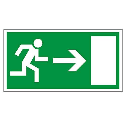 Supstick Autocollant Stickers Sortie de Secours flèche directionnelle Droite Format 25x13cm - supstick.fr