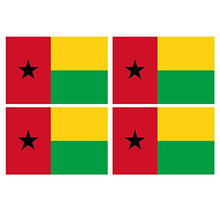 Supstick Lot de 4 Autocollants Stickers Drapeau de Pays Nation guinée-Bissau Format 12x8cm