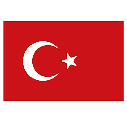 Supstick Autocollant Stickers Drapeau de Pays Nation Turquie Format 15x10cm