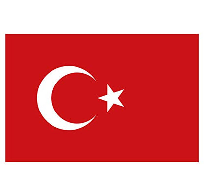 Panneau Rigide Format 18x12cm Drapeau de Pays Nation Turquie épaisseur 3mm