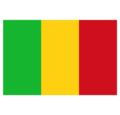 Panneau Rigide Format 18x12cmdrapeau de Pays Nation Mali épaisseur 3mm