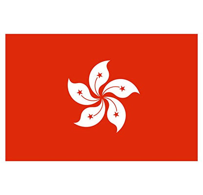 Panneau Rigide Format 18x12cm Drapeau de Pays Nation Hong-Kong épaisseur 3mm