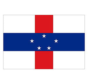 Supstick Lot de 8 Autocollants Stickers Drapeau de Pays Nation Antilles hollandaises Format 3x2cm