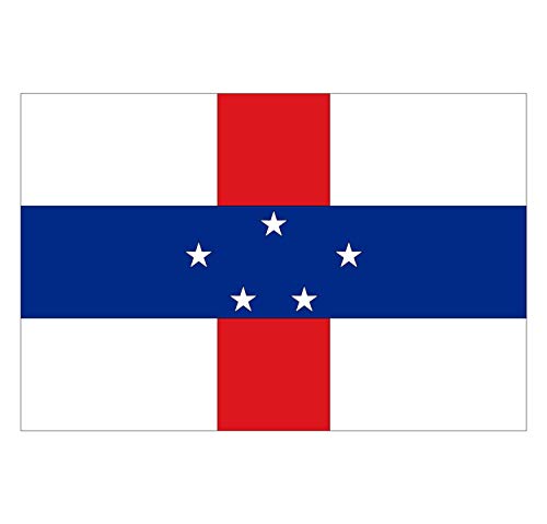 Supstick Lot de 8 Autocollants Stickers Drapeau de Pays Nation Antilles hollandaises Format 3x2cm