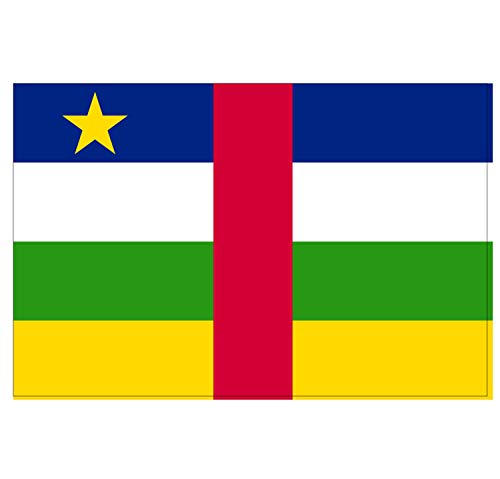 Panneau Rigide Format 18x12cm Drapeau de Pays Nation centrafrique épaisseur 3mm