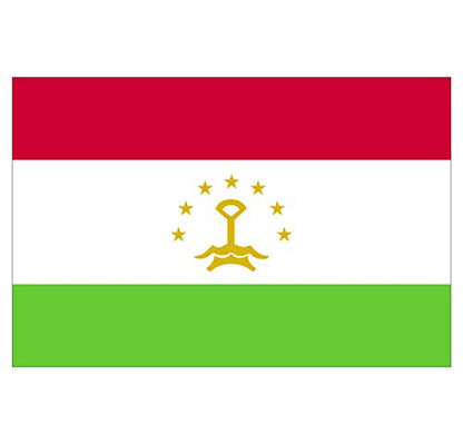 Panneau Rigide Format 18x12cm Drapeau de Pays Nation Tajikistan épaisseur 3mm