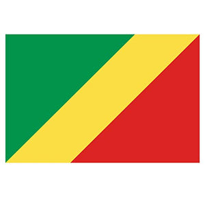 Supstick Lot de 8 Autocollants Stickers Drapeau de Pays Nation Congo-Brazzaville Format 3x2cm