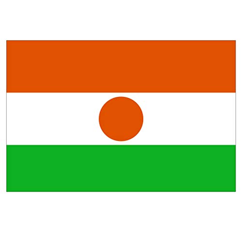 Supstick Lot de 8 Autocollants Stickers Drapeau de Pays Nation Niger Format 3x2cm