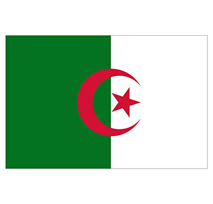 Panneau Rigide Format 18x12cm Drapeau de Pays Nation algérie épaisseur 3mm