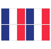 Supstick Lot de 4 Autocollants Stickers Drapeau de Pays Nation France Format 12x8cm