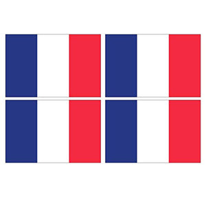 Supstick Lot de 4 Autocollants Stickers Drapeau de Pays Nation France Format 12x8cm