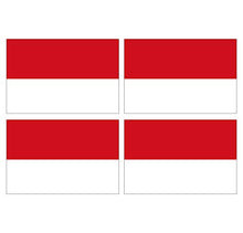 Supstick Lot de 4 Autocollants Stickers Drapeau de Pays Nation Monaco Format 6x4cm