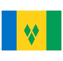Panneau Rigide Format 18x12cm Drapeau de Pays Nation Saint-Vincent-et-Les-Grenadines épaisseur 3mm