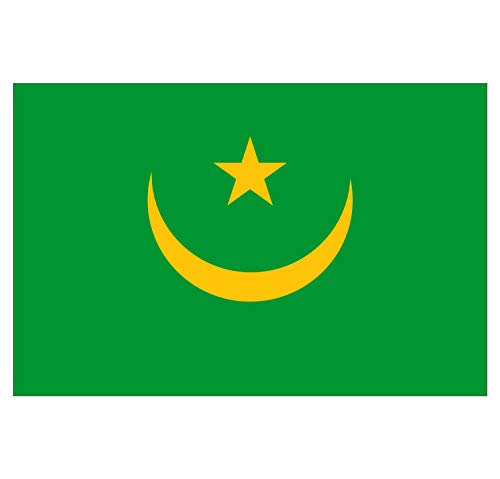Panneau Rigide Format 18x12cm Drapeau de Pays Nation Mauritanie épaisseur 3mm
