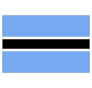 Supstick Autocollant Stickers Drapeau de Pays Nation Botswana Format 15x10cm