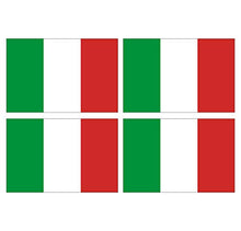 Supstick Lot de 4 Autocollants Stickers Drapeau de Pays Nation Italie Format 12x8cm