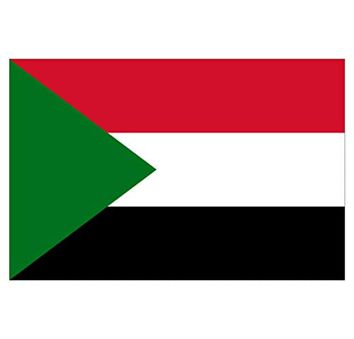 Supstick Autocollant Stickers Drapeau de Pays Nation Soudan Format 15x10cm