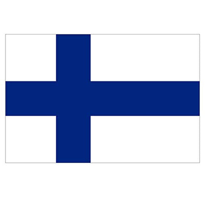 Panneau Rigide Format 18x12cm Drapeau de Pays Nation Finlande épaisseur 3mm