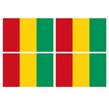 Supstick Lot de 4 Autocollants Stickers Drapeau de Pays Nation guinée Format 12x8cm