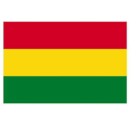 Panneau Rigide Format 18x12cm Drapeau de Pays Nation Bolivie épaisseur 3mm