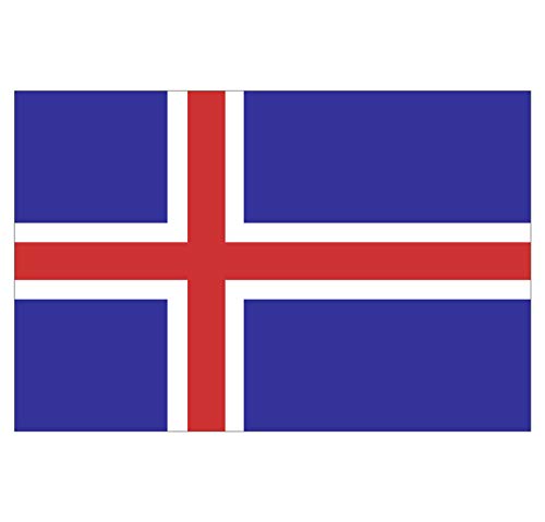 Panneau Rigide Format 18x12cm Drapeau de Pays Nation Islande épaisseur 3mm