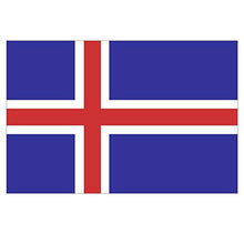 Panneau Rigide Format 18x12cm Drapeau de Pays Nation Islande épaisseur 3mm