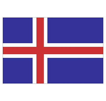 Panneau Rigide Format 18x12cm Drapeau de Pays Nation Islande épaisseur 3mm