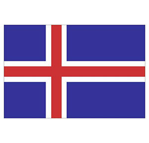 Supstick Autocollant Stickers Drapeau de Pays Nation Islande Format 18x12cm