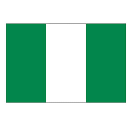 Supstick Autocollant Stickers Drapeau de Pays Nation Nigeria Format 15x10cm