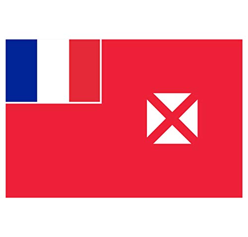 Supstick Lot de 8 Autocollants Stickers Drapeau de Pays Nation Wallis et Futuna Format 3x2cm