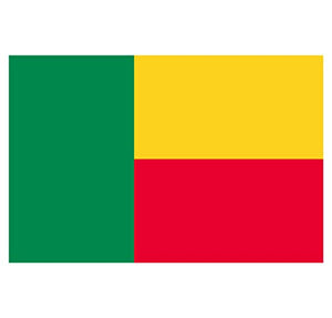 Supstick Autocollant Stickers Drapeau de Pays Nation bénin Format 18x12cm