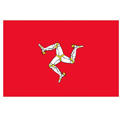 Panneau Rigide Format 18x12cm Drapeau de Pays Nation ile de Man épaisseur 3mm