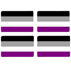 Supstick Drapeau Asexuel Fier Lot de 4 Format 12X8CM