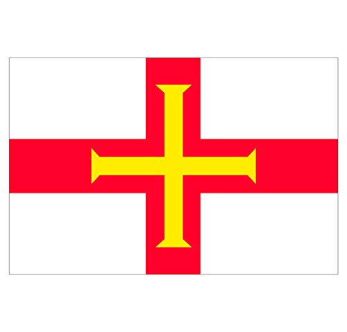 Supstick Lot de 8 Autocollants Stickers Drapeau de Pays Nation guernesey Format 3x2cm