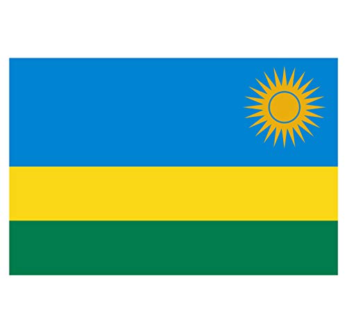 Supstick Autocollant Stickers Drapeau de Pays Nation Rwanda Format 18x12cm