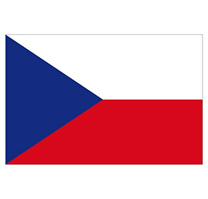 Panneau Rigide Format 18x12cm Drapeau de Pays Nation république tchèque épaisseur 3mm