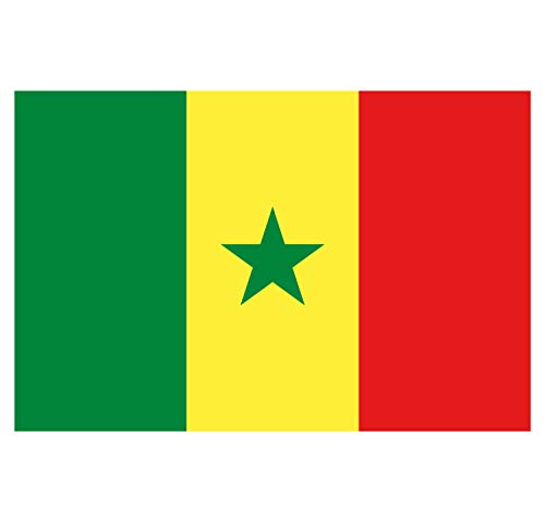 Supstick Lot de 8 Autocollants Stickers Drapeau de Pays Nation sénégal Format 3x2cm