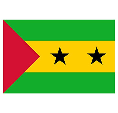 Panneau Rigide Format 18x12cm Drapeau de Pays Nation ile sao Tome Principe épaisseur 3mm