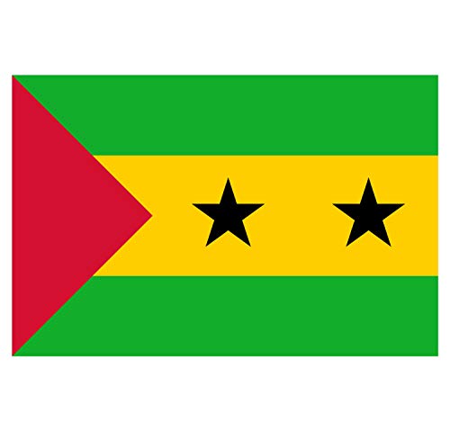 Supstick Lot de 8 Autocollants Stickers Drapeau de Pays Nation ile sao Tome Principe Format 3x2cm